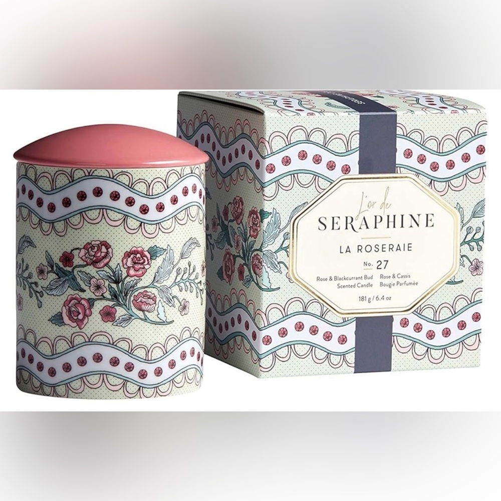 Seraphine La Roseraie Decorative Candle Box - Pink & Cream